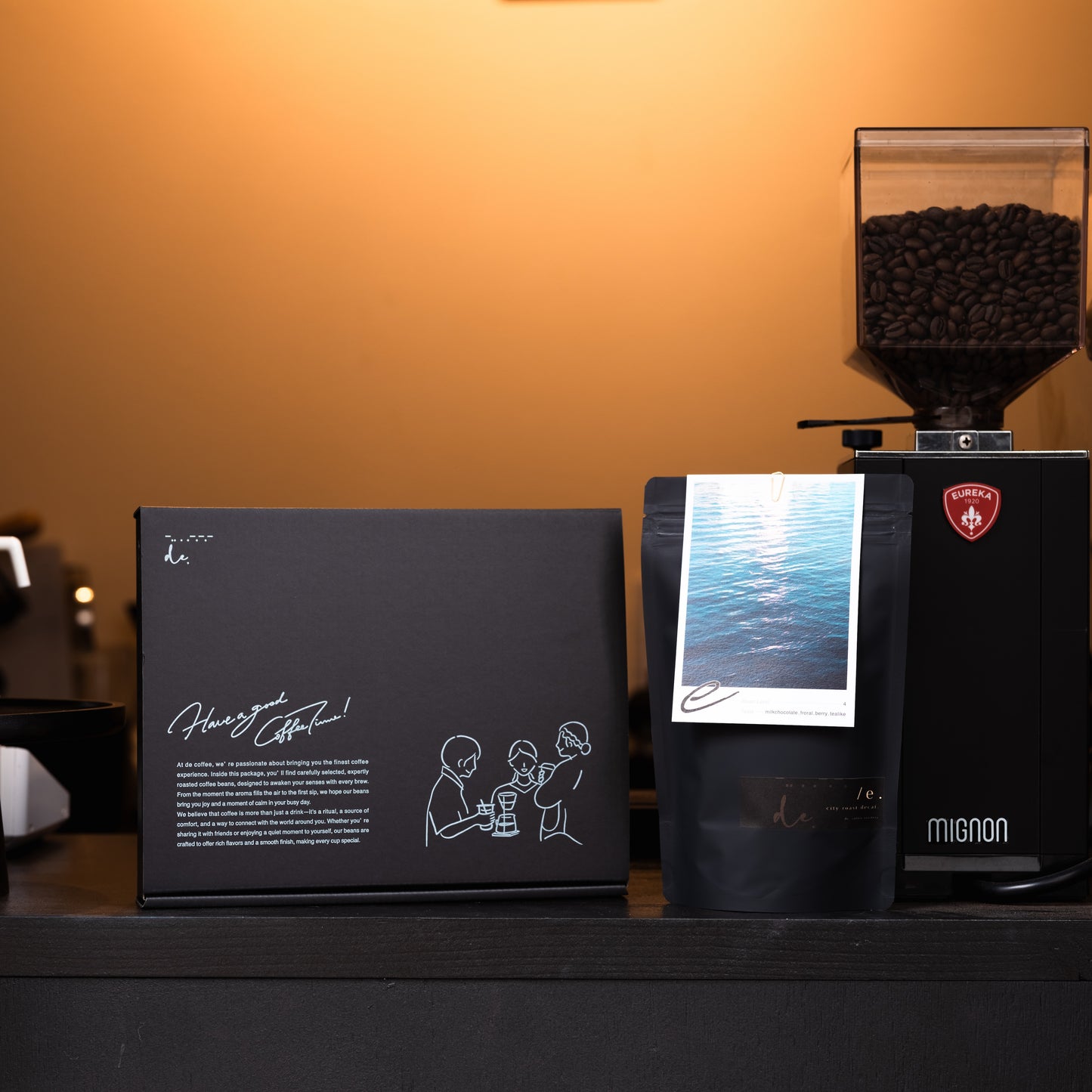 デカフェコーヒー豆×1個GIFTセット《【e.】 city roast|中深煎り》